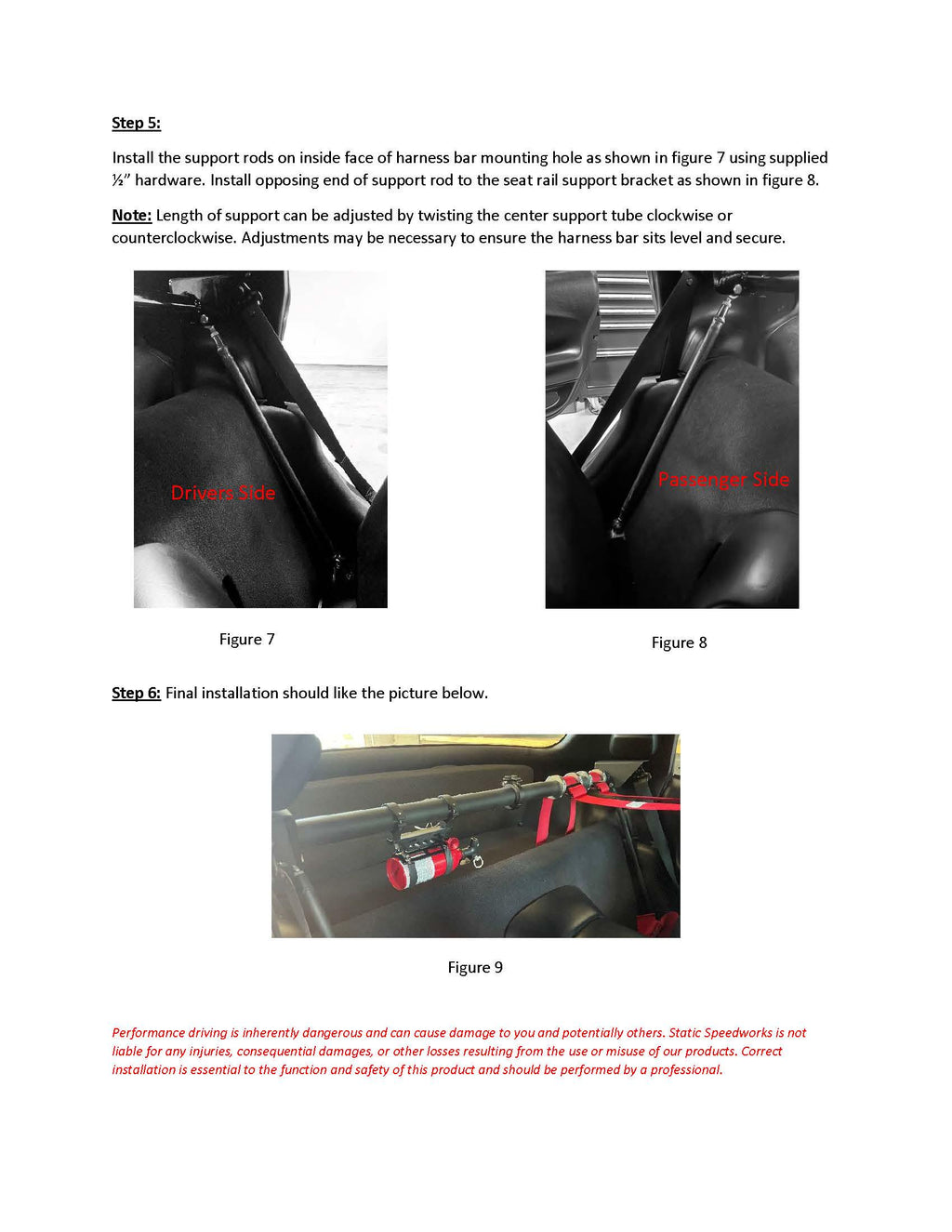 C5 Corvette Harness Bar – Gloss Black | Static Speedworks